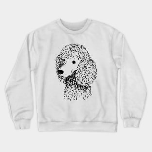 Poodle (Black and White) Crewneck Sweatshirt